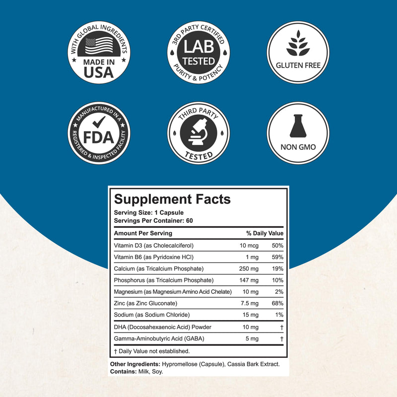 NuBest Grow Power Calcium & Magnesium Supplement – Vitamin D3, Zinc, Phosphorus | Pack 3 for Ages 10+