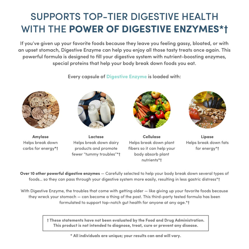 Nucific Digestive Enzyme Supplement – Supports Digestion & Nutrient Bioavailability | 90 Count