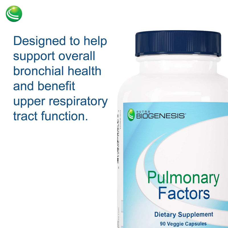 Nutra BioGenesis Pulmonary Factors – NAC & Boswellia Capsules for Digestive Support & Joint Comfort – 90 Veggie Capsules