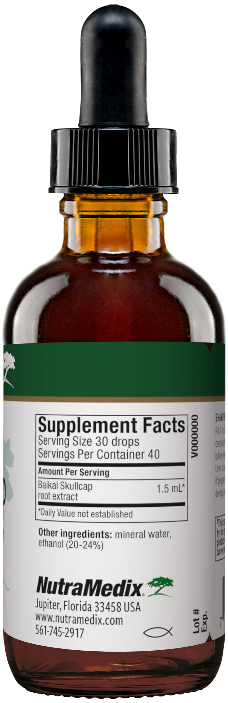 NutraMedix Baikal Skullcap Tincture - Immune Support & Heart Health (2 oz)