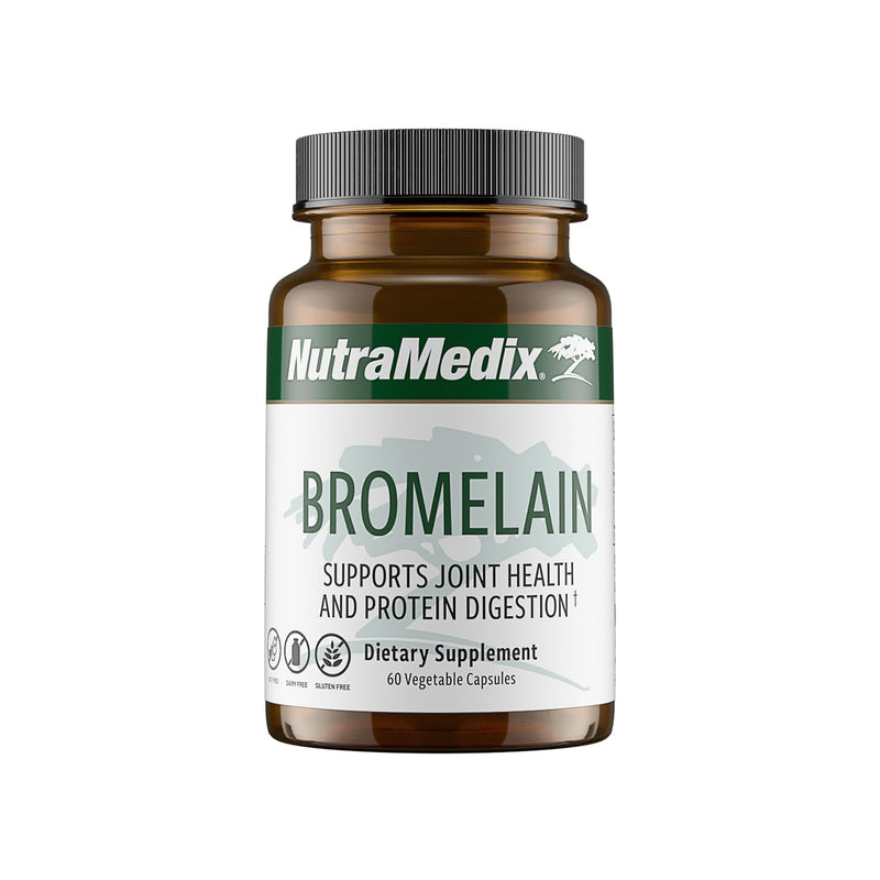 NutraMedix Bromelain Supplements - 1,000mg Proteolytic Enzymes | Digestive & Joint Support - Gluten, Soy & Dairy-Free (60 Capsules)