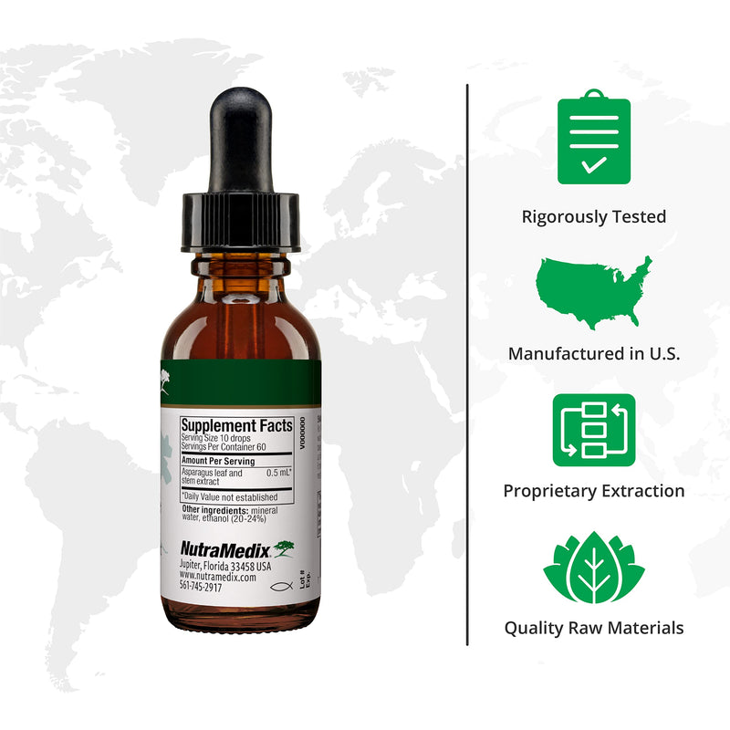 NutraMedix Sparga Tincture - Antioxidant Asparagus Extract for Detox & Digestive Support (1oz/30ml)