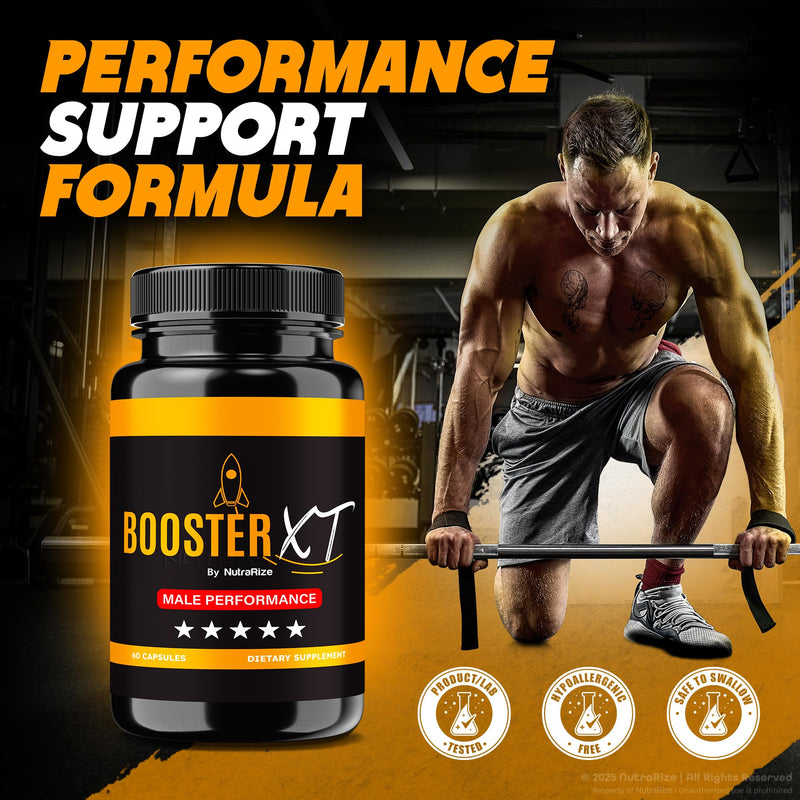 NutraRize Booster XT – Pack of 3 for Men | Energy & Peak Performance | 180 Capsules