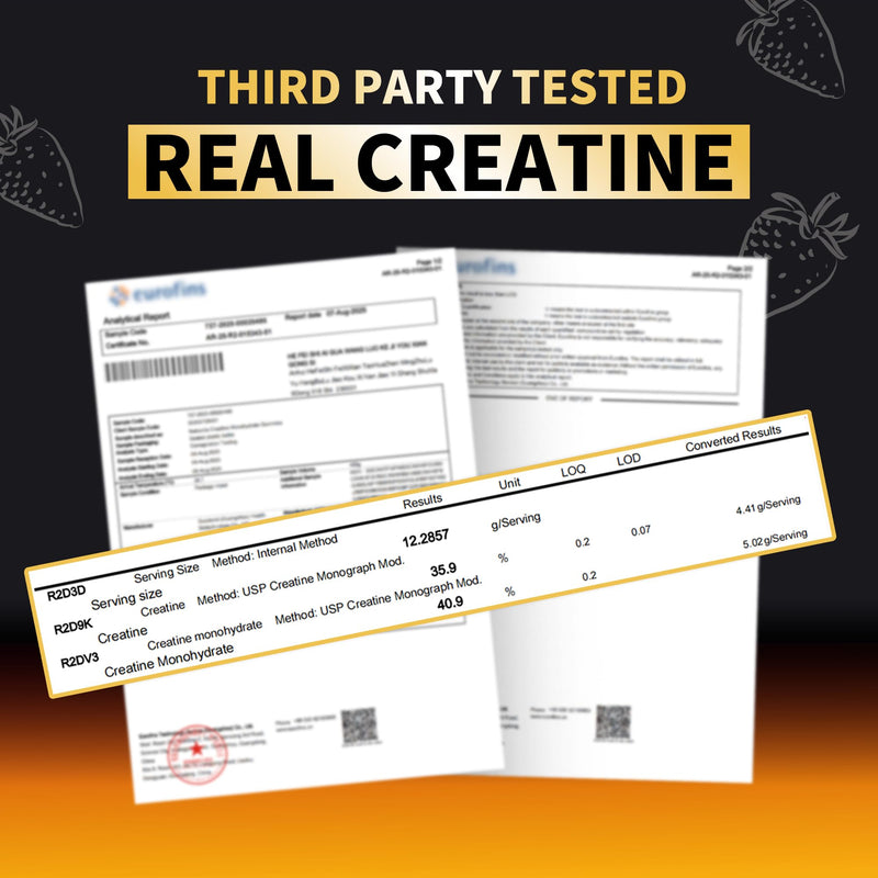 Nutravita Creatine Monohydrate Gummies - Strawberry, Vegan, Sugar-Free, 120 Count