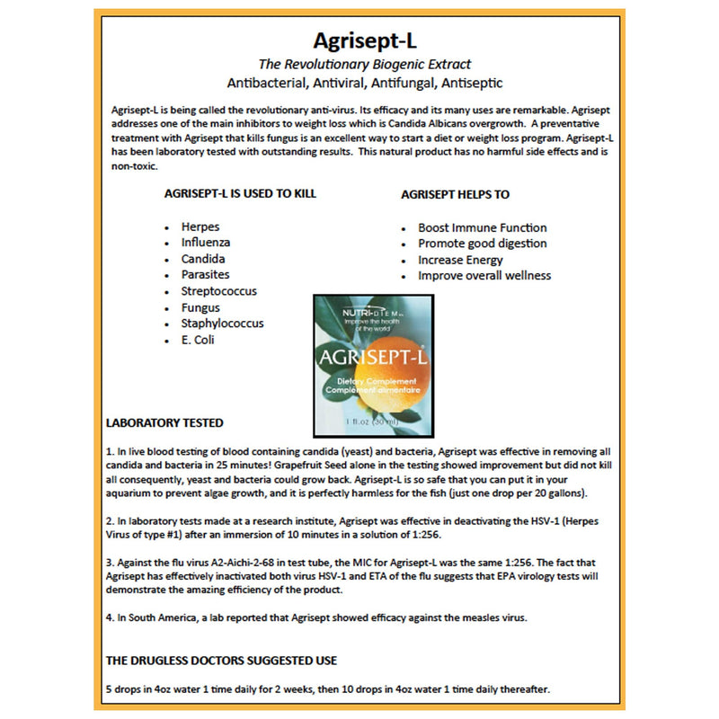 Nutri-Diem Agrisept L Antioxidant 30ml – 3 Bottles