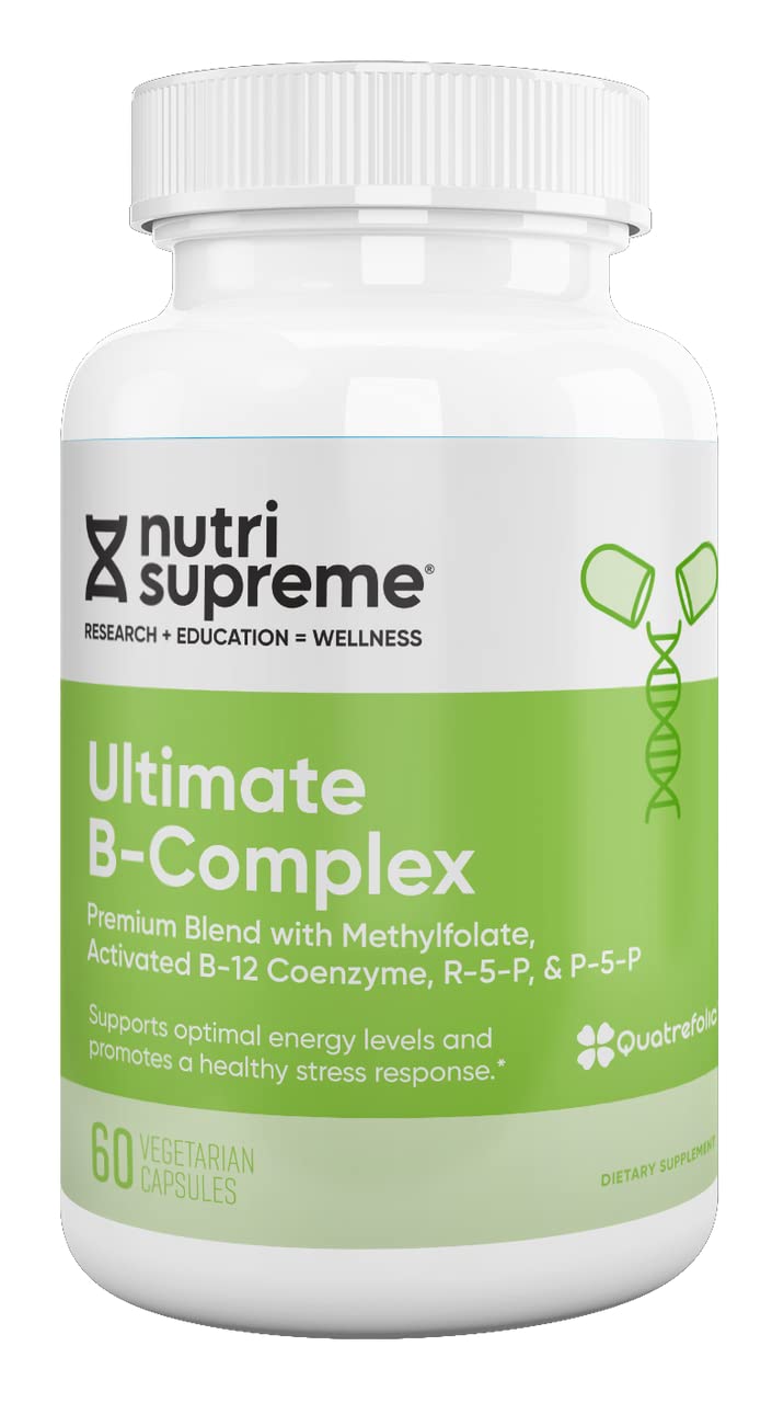 Nutri Supreme Ultimate B Complex with Methylfolate – Highly Absorbable B Vitamins | 60 Capsules