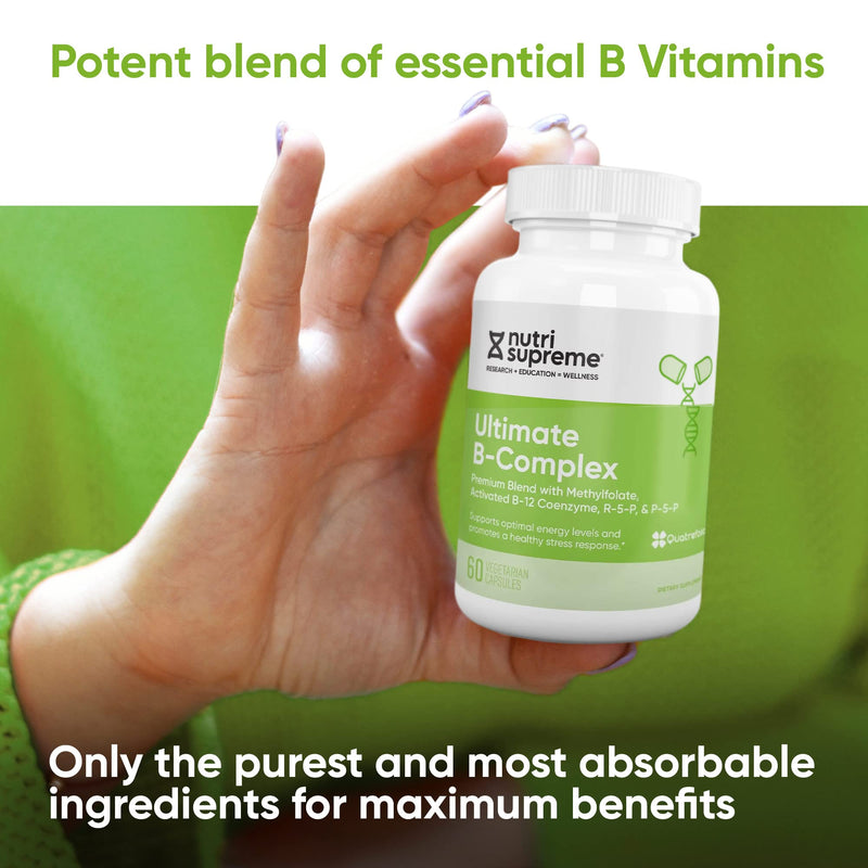 Nutri Supreme Ultimate B Complex with Methylfolate – Highly Absorbable B Vitamins | 60 Capsules