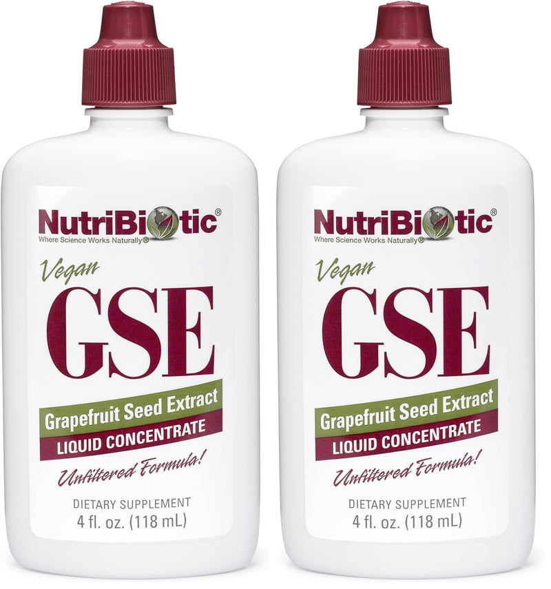 NutriBiotic GSE 4 Oz Liquid – Grapefruit Seed Extract with Bioflavonoids | Vegan, Gluten Free, Non-GMO (Pack of 2)