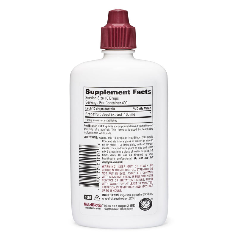 NutriBiotic GSE 4 Oz Liquid – Grapefruit Seed Extract with Bioflavonoids | Vegan, Gluten Free, Non-GMO (Pack of 2)