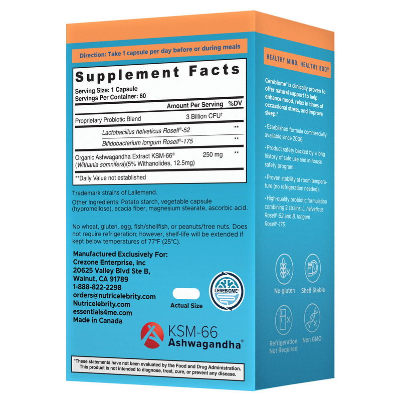 Nutricelebrity Optimal Stress Relief – Mood Support, Sleep & Gut Health (60 Days)