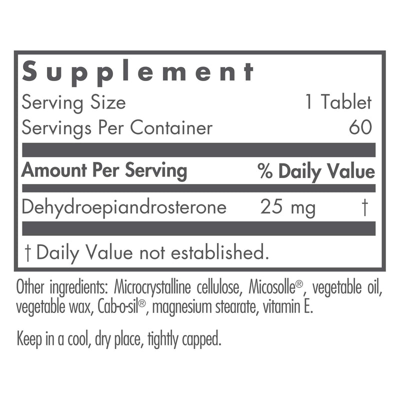 Nutricology DHEA 25mg - Micronized Lipid Matrix, Soy-Free, 60 Count