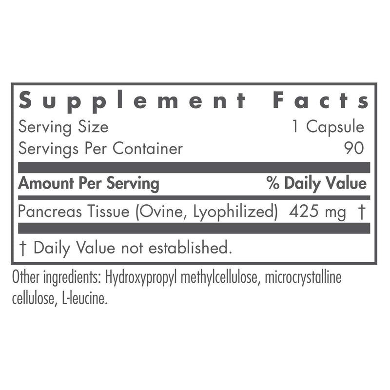 Nutricology Pancreas Lamb Supplement – Pancreatic Enzymes 425mg
