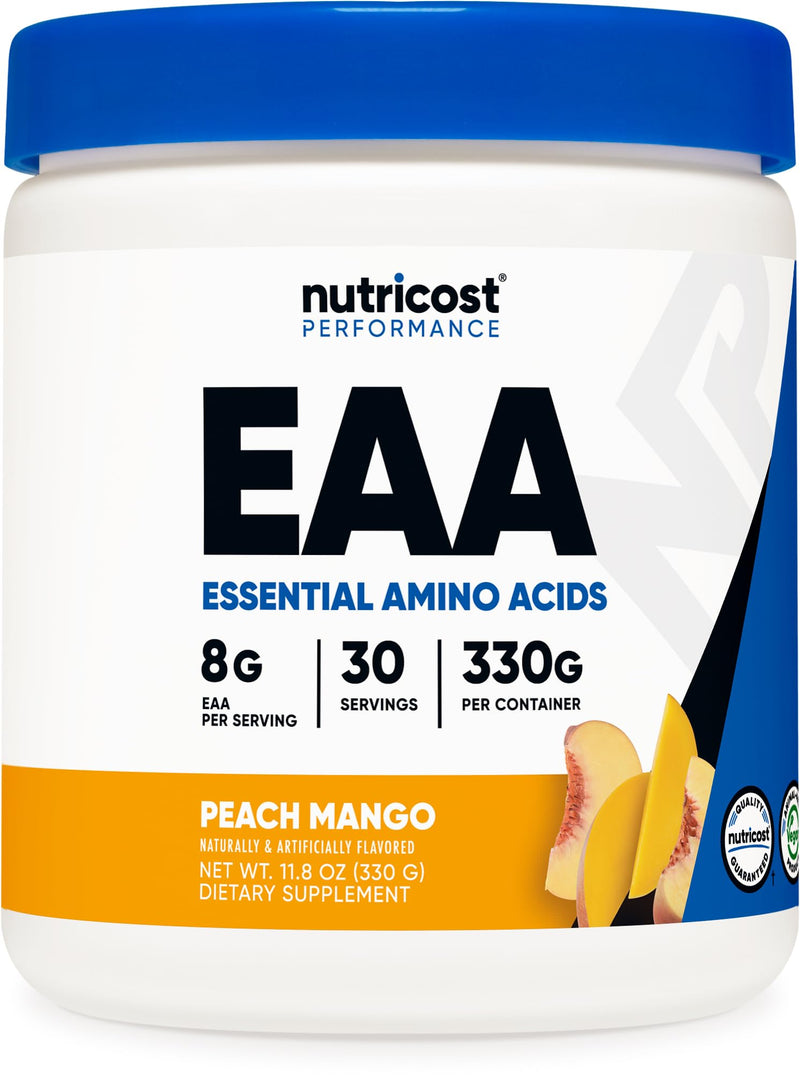 Nutricost EAA Powder Peach Mango – 30 Servings | Essential Amino Acids