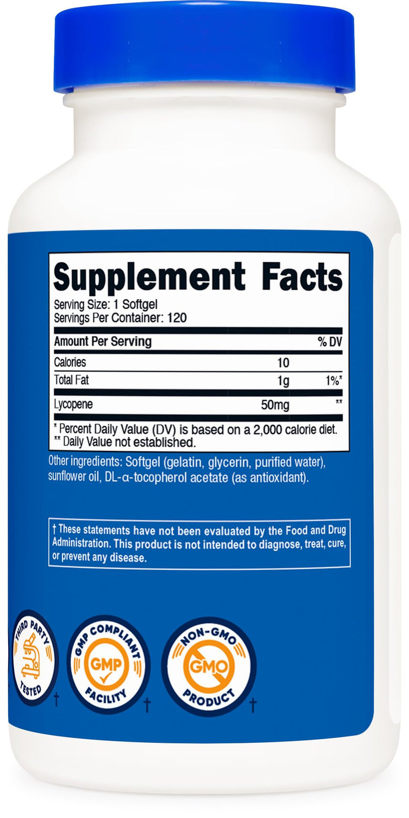 Nutricost Lycopene 50mg Softgels – 120 Softgels | Non-GMO, Gluten-Free