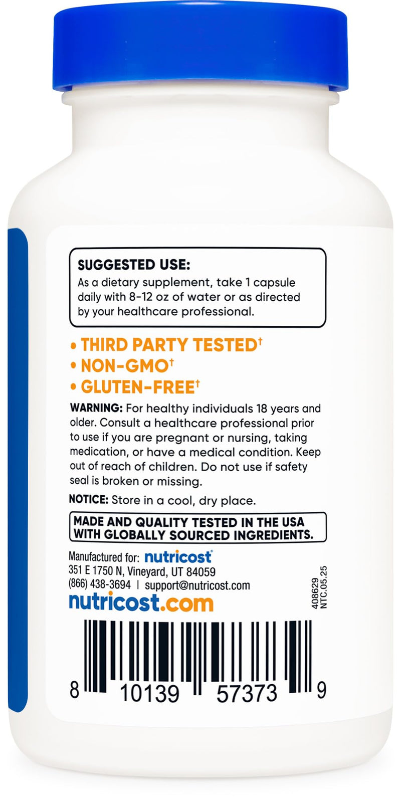 Nutricost Milk Thistle 300mg – 120 Capsules | Gluten-Free & Non-GMO