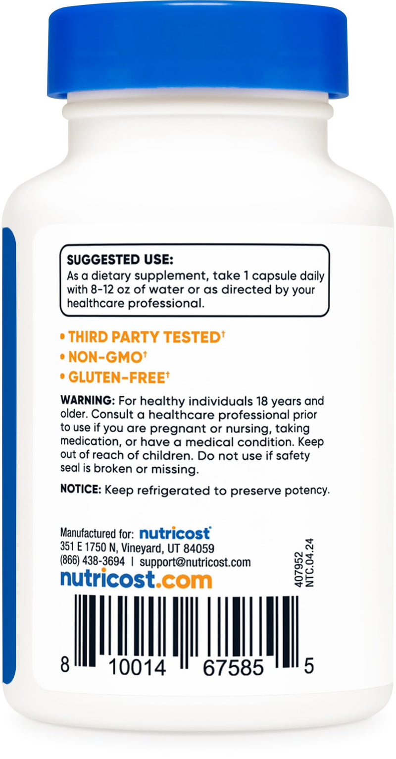 Nutricost Probiotic Complex (10 Billion CFU) - 60 Capsules | Acidophilus Plus 9 Probiotics | Non-GMO, Gluten Free