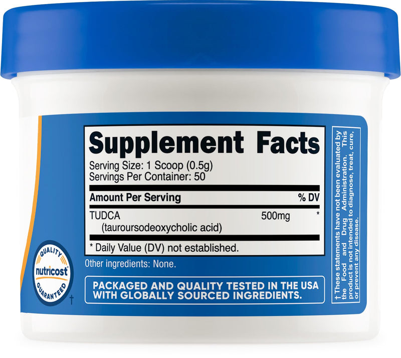 Nutricost Tudca Powder 25g – Tauroursodeoxycholic Acid | Gluten Free & Non-GMO