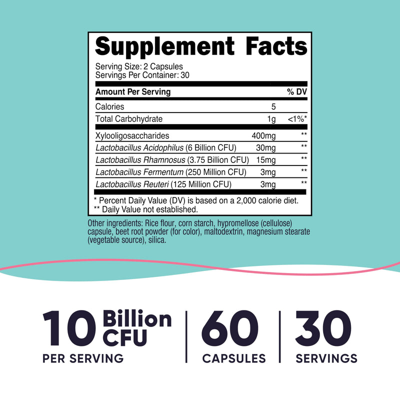 Nutricost Vaginal Probiotic for Women – 10B CFU, 60 Caps, GMO-Free, Gluten-Free