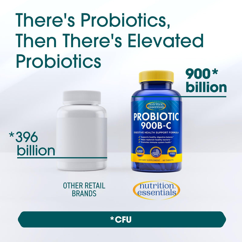 Nutrition Essentials GMP Certified Probiotic Dietary Supplement – 6 Bottles, 360 Capsules