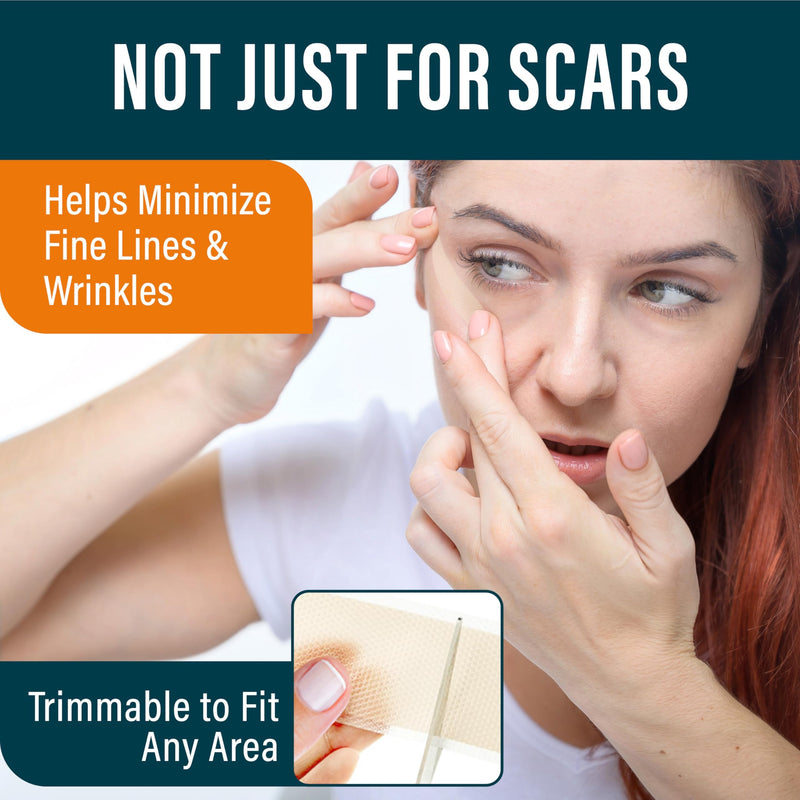 NUVADERMIS Silicone Scar Sheets - 120x1-5 Roll - Medical-Grade Scar Tape for Surgical Scars Wrinkles and Keloids