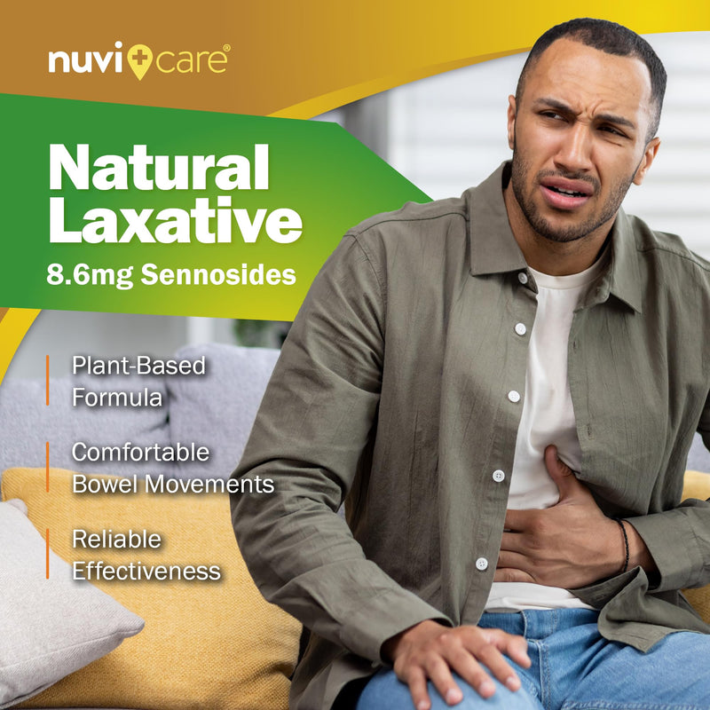 NUVICARE Senna Tablets - 8.6 mg Sennosides - Gentle Natural Laxative (2 Pack)