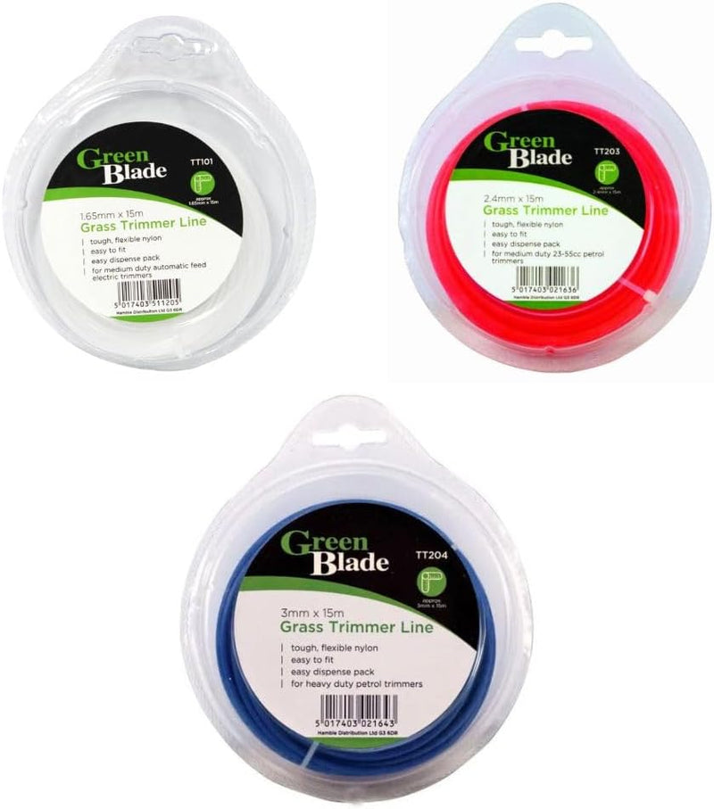Universal Strimmer Wire 1.65mm x 15m Nylon Trimmer Line