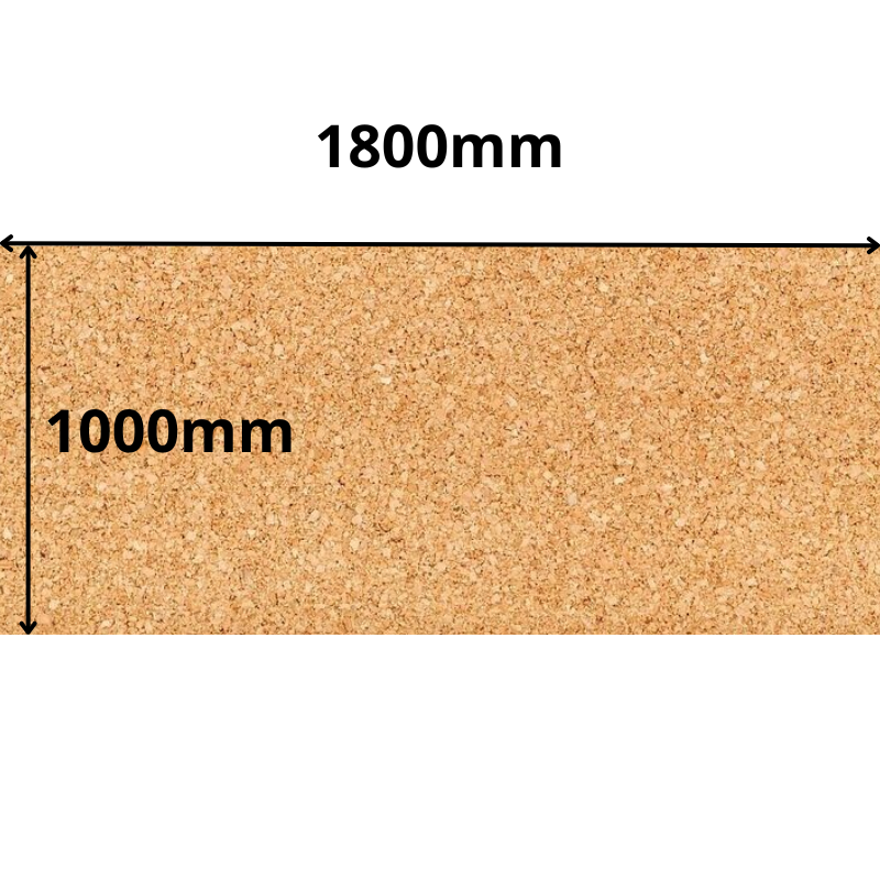 Cork Sheet Roll - 1000x1800mm - 8mm - Décor and DIY - Pack of 1