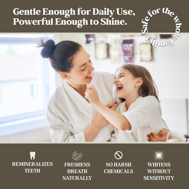 Revive Homestead Hydroxyapatite Tooth Powder – Fluoride-Free Whitening (2 oz Amber Jar)