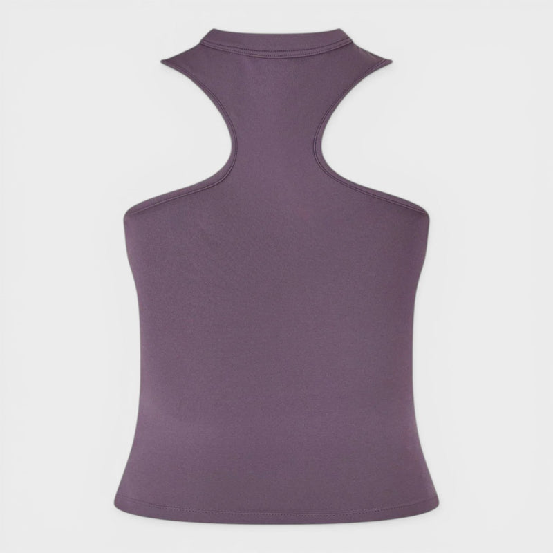 Sleek Asymmetric Rowing Top Violet