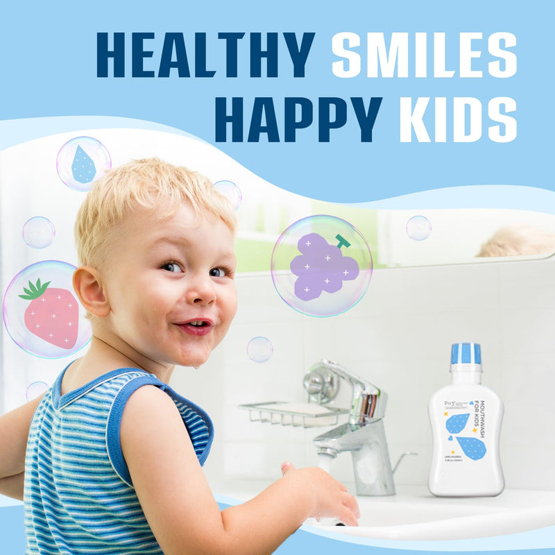 oh care Mouthwash for Kids P113+ Peptide – Anti-Cavity, Alcohol-Free Rinse for Teeth & Gums | Safe Oral Hygiene for Newborn to Toddler (11.8 fl oz, Original Unflavored)