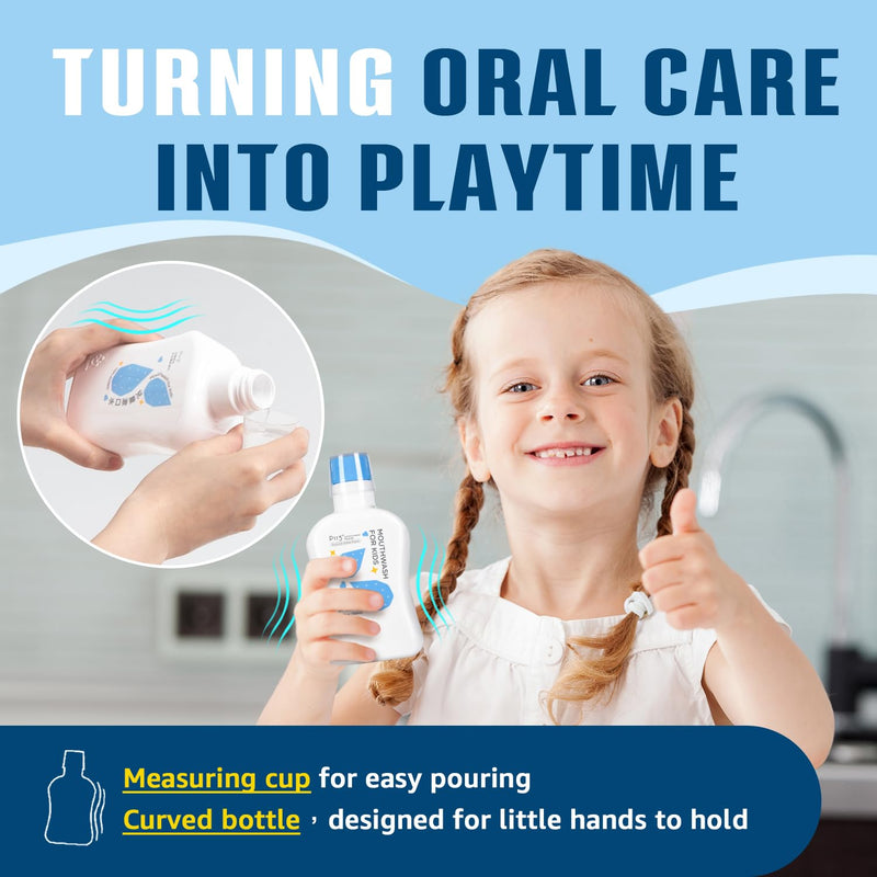 oh care Mouthwash for Kids P113+ Peptide – Anti-Cavity, Alcohol-Free Rinse for Teeth & Gums | Safe Oral Hygiene for Newborn to Toddler (11.8 fl oz, Original Unflavored)