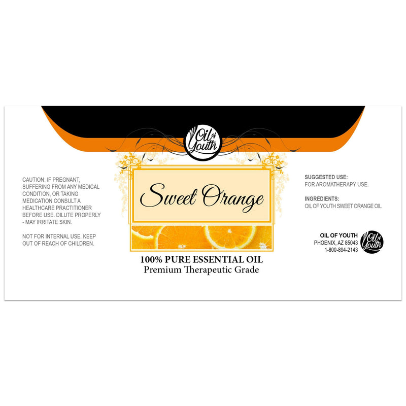 Oil of Youth Sweet Orange Essential Oil 8oz - Pure Citrus for Aromatherapy