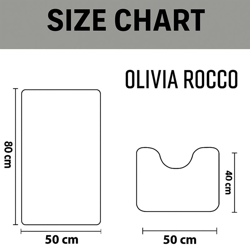 OLIVIA ROCCO Bali Bath Mat And Pedestal Set Luxurious Super Absorbent Easy Care Non Slip