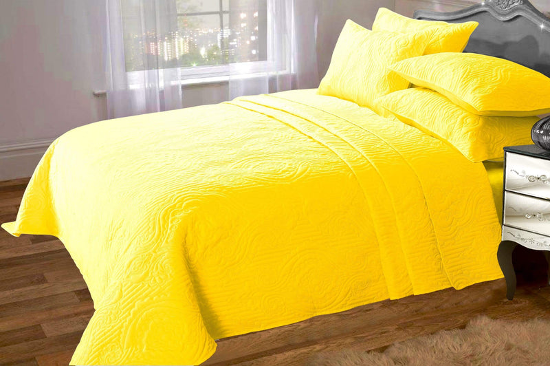 OLIVIA ROCCO Sorrento Embossed Quilted Bedspread Set Versatile Sofa Or Bedding Hotel-Quality Everyday Comfort
