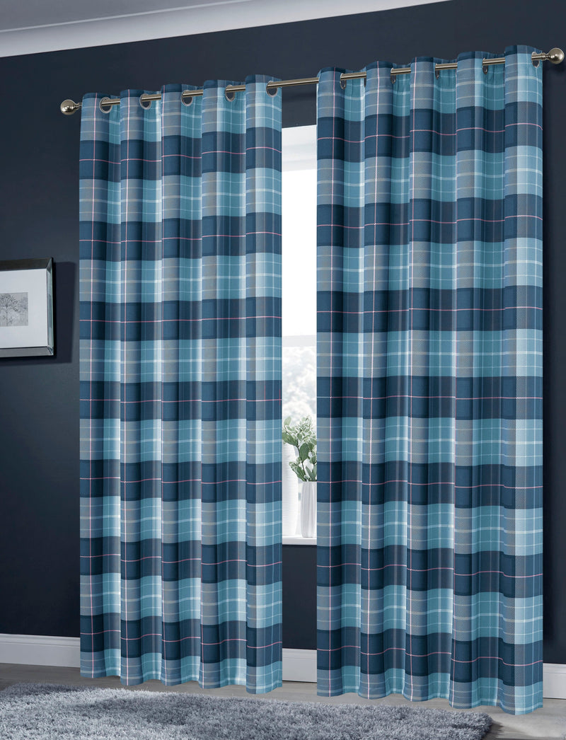 OLIVIA ROCCO Blackout Thermal Curtains Check Marble Design Light Blocking Panels Multiple
