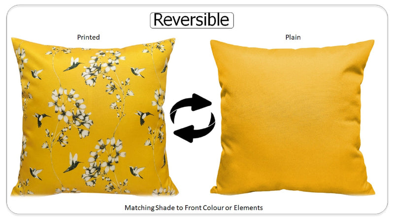 OLIVIA ROCCO Jardin Ochre Waterproof Outdoor Cushion Covers 43 x 43 cm Garden Patio