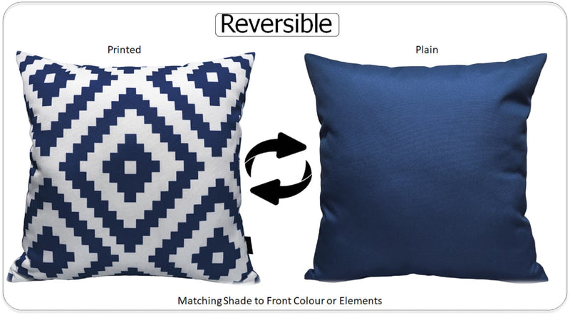 OLIVIA ROCCO Nairobi Navy Waterproof Outdoor Cushion Covers 43x43 CM Weather-Resistant
