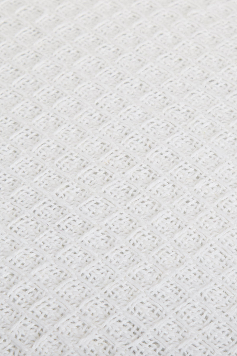 OLIVIA ROCCO Lisbon Pure Indian Cotton Handwoven Honeycomb Cushion Covers 17x17 and 24x24