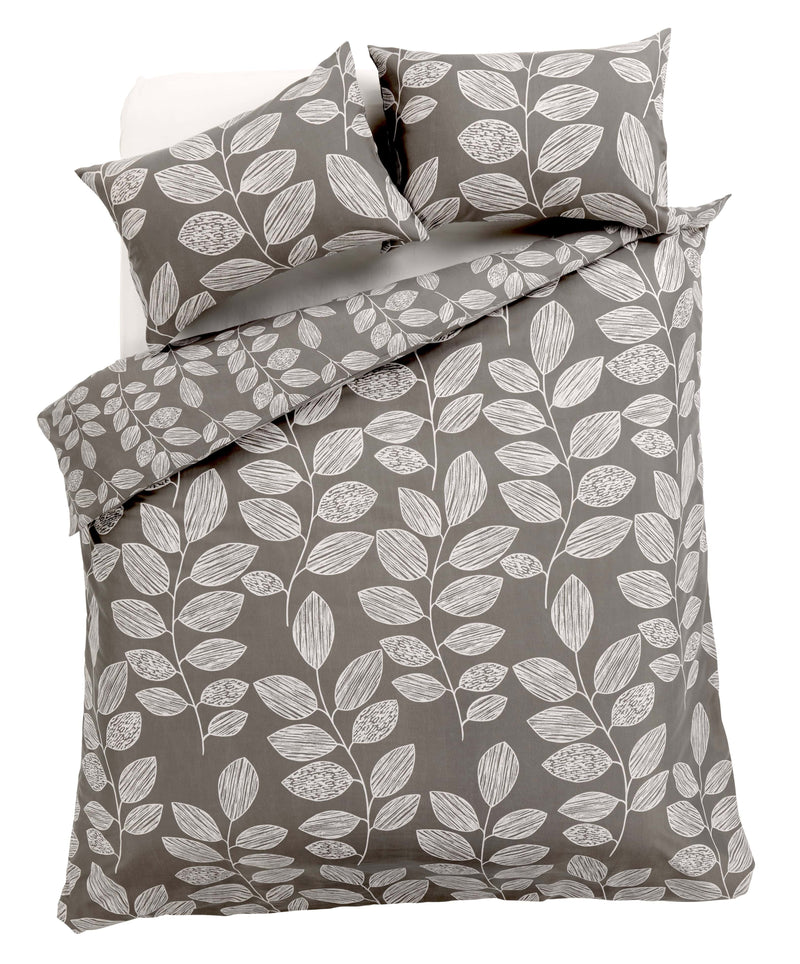 OLIVIA ROCCO Leaves Design Cotton Rich Duvet Cover Set Nature Inspired Soft s All Bed