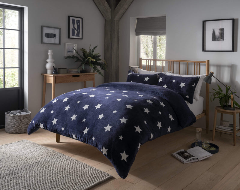 OLIVIA ROCCO Reversible Teddy Duvet Cover Set Super Soft Faux Fur Bedding For Winter