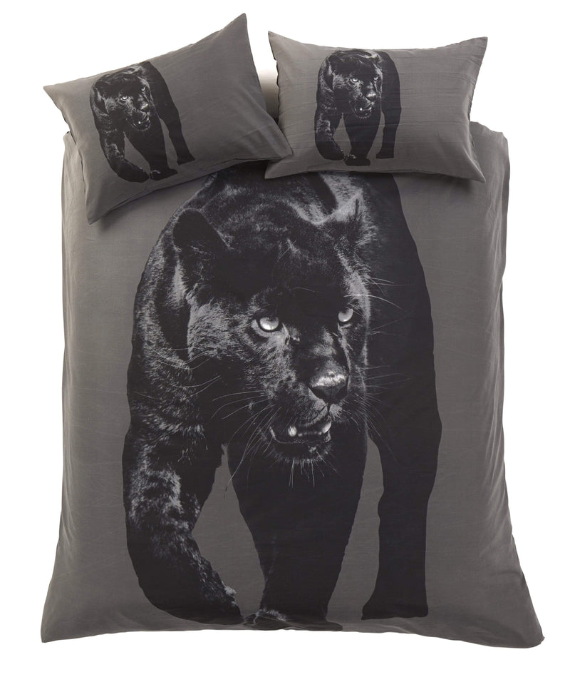 OLIVIA ROCCO Black Panther 3D Photo Panel Duvet Set Cotton Rich Soft Durable OEKO TEX
