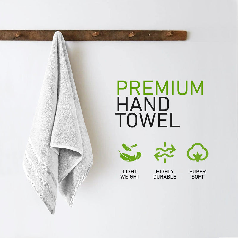 OLIVIA ROCCO Belmont Viscose Stripe White Towels 100% Cotton Hotel Quality Bath Towels
