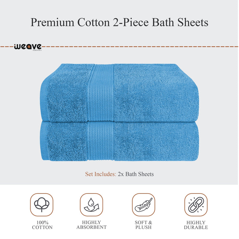 OLIVIA ROCCO Rhodes Towel Aqua 100% Cotton Hotel Quality Soft Super Absorbent Hand Towels