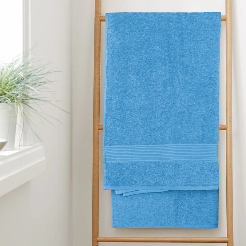 OLIVIA ROCCO Rhodes Towel Aqua 100% Cotton Hotel Quality Soft Super Absorbent Hand Towels