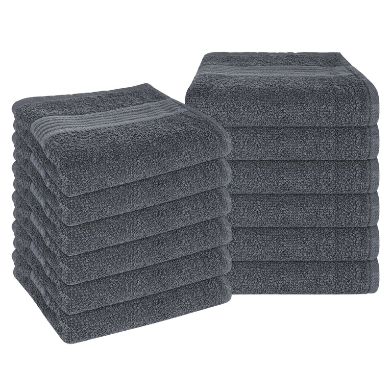 OLIVIA ROCCO Rhodes Towel Grey 100% Cotton Hotel Quality Soft Super Absorbent Hand Bath