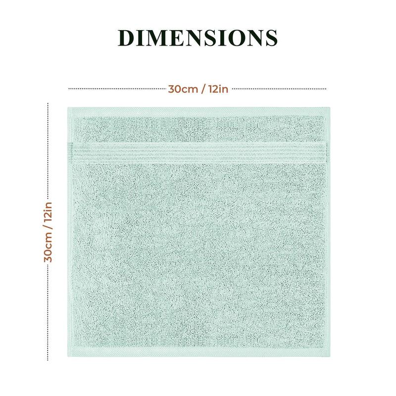 OLIVIA ROCCO Rhodes Towel Seafoam 100% Cotton Hotel Quality Soft Super Absorbent Hand