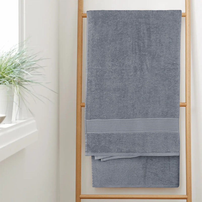 OLIVIA ROCCO Rhodes Towel Silver 100% Cotton Hotel Quality Soft And Ultra Absorbent Hand