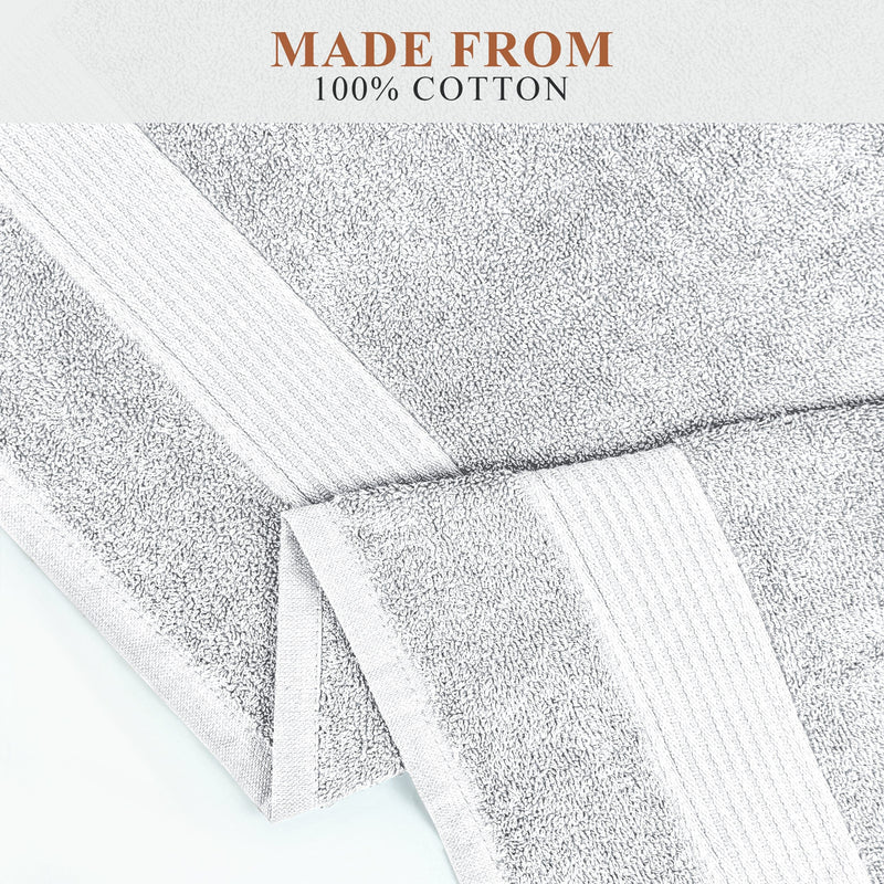 OLIVIA ROCCO Rhodes Towel White 100% Cotton Hotel Quality Soft Super Absorbent Hand Bath