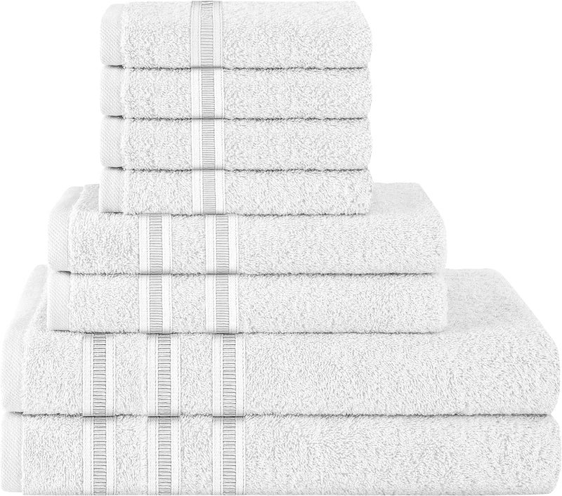 OLIVIA ROCCO Ritz Viscose Stripe Towels Super Soft Cotton Highly Absorbent Jumbo Bath