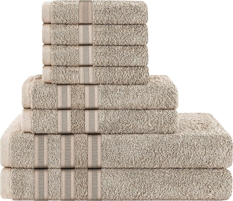 OLIVIA ROCCO Ritz Viscose Stripe Towels Super Soft Cotton Highly Absorbent Jumbo Bath